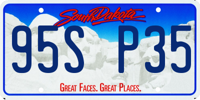 SD license plate 95SP35
