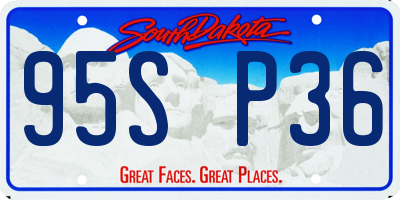 SD license plate 95SP36