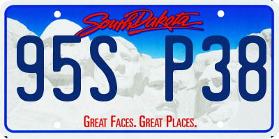 SD license plate 95SP38