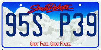 SD license plate 95SP39