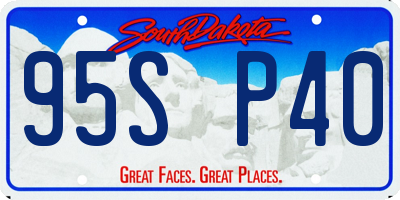 SD license plate 95SP40