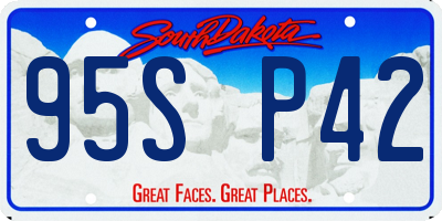 SD license plate 95SP42