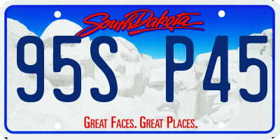 SD license plate 95SP45