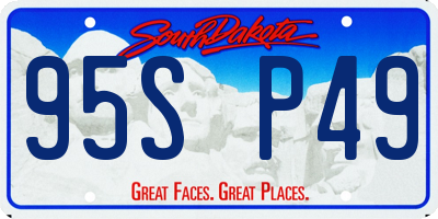 SD license plate 95SP49