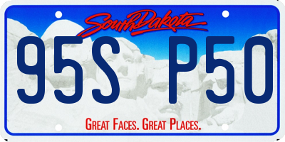 SD license plate 95SP50