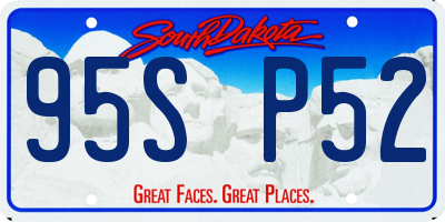 SD license plate 95SP52