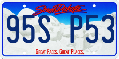 SD license plate 95SP53