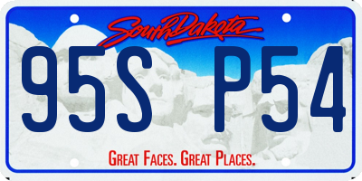 SD license plate 95SP54