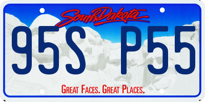 SD license plate 95SP55