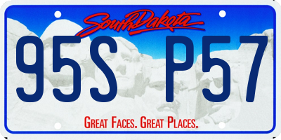 SD license plate 95SP57
