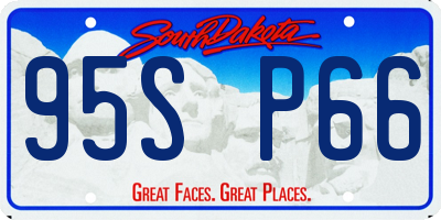 SD license plate 95SP66