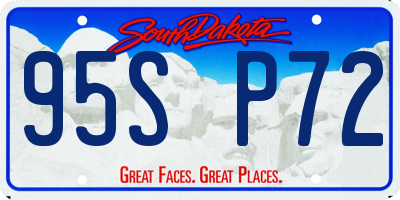 SD license plate 95SP72