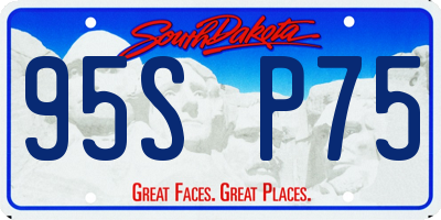 SD license plate 95SP75
