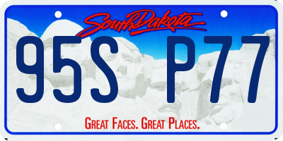 SD license plate 95SP77