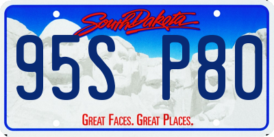 SD license plate 95SP80