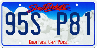 SD license plate 95SP81