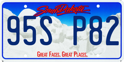 SD license plate 95SP82