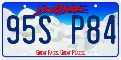 SD license plate 95SP84