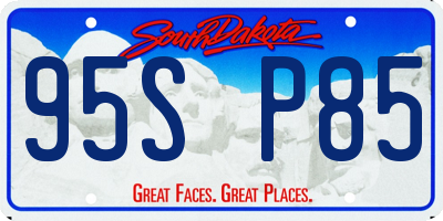 SD license plate 95SP85
