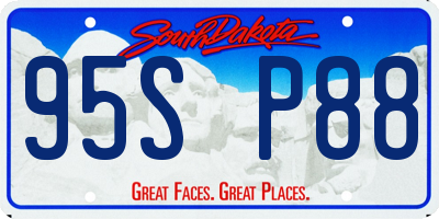 SD license plate 95SP88