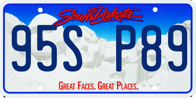 SD license plate 95SP89