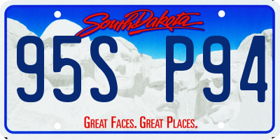 SD license plate 95SP94