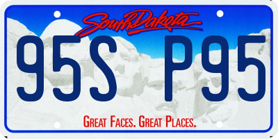 SD license plate 95SP95