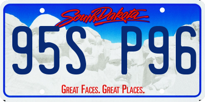 SD license plate 95SP96