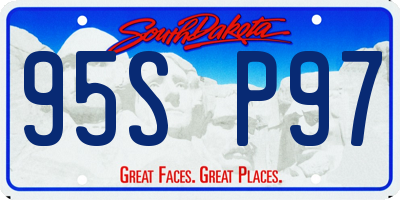SD license plate 95SP97