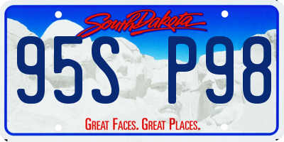 SD license plate 95SP98