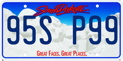 SD license plate 95SP99