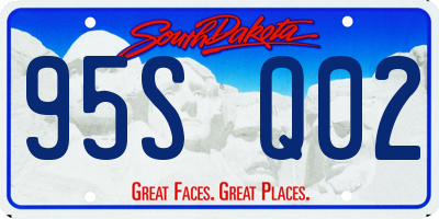 SD license plate 95SQ02