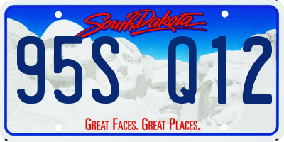 SD license plate 95SQ12