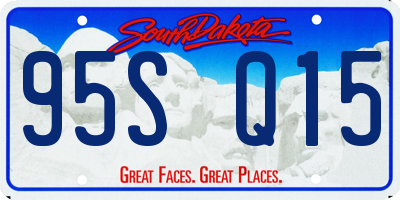 SD license plate 95SQ15