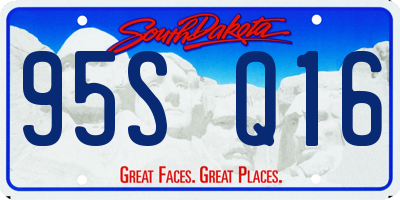 SD license plate 95SQ16