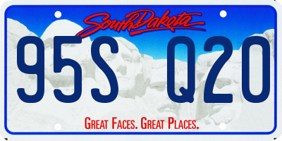 SD license plate 95SQ20