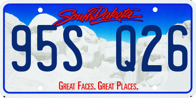 SD license plate 95SQ26