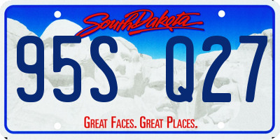 SD license plate 95SQ27