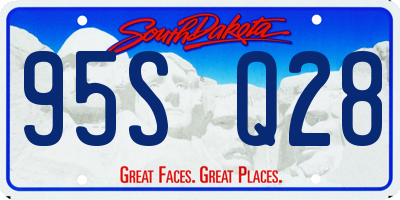 SD license plate 95SQ28