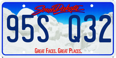 SD license plate 95SQ32