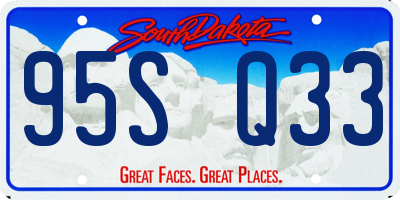 SD license plate 95SQ33