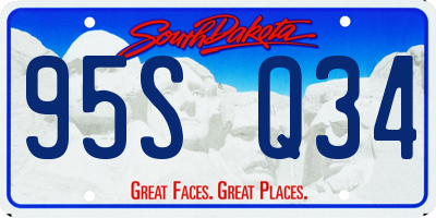 SD license plate 95SQ34