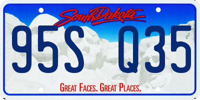SD license plate 95SQ35