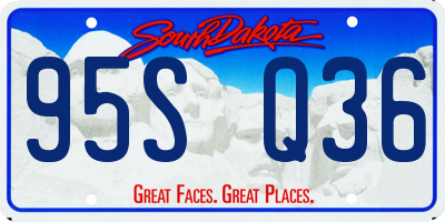 SD license plate 95SQ36