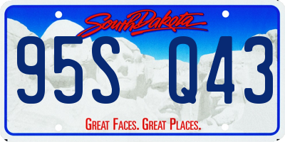 SD license plate 95SQ43