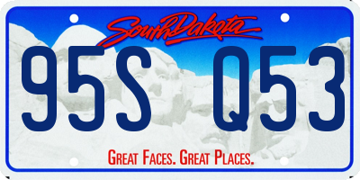 SD license plate 95SQ53