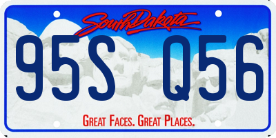 SD license plate 95SQ56