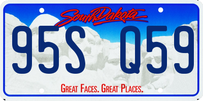 SD license plate 95SQ59