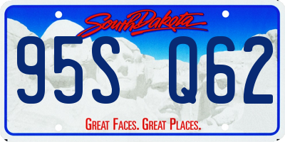 SD license plate 95SQ62
