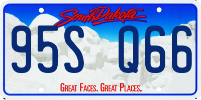 SD license plate 95SQ66